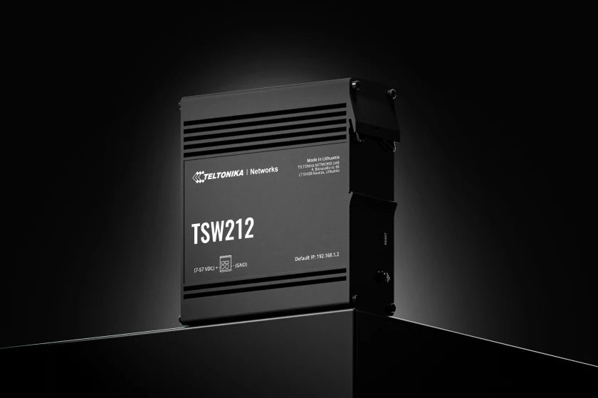 Teltonika TSW212 – Managed L2/L3 Switch – 8× 1G, 2× SFP, DIN-Schiene