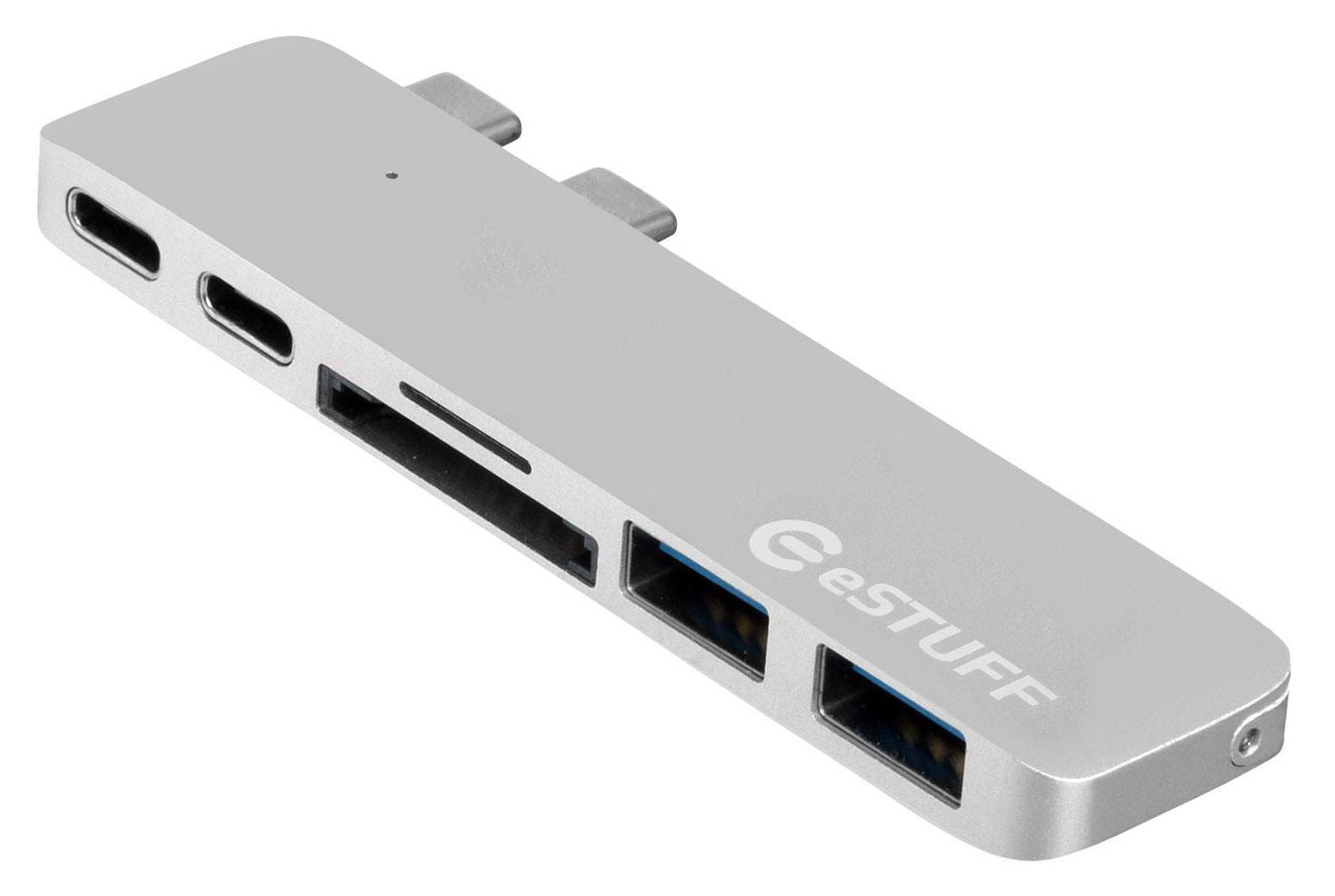 eSTUFF Slot-in Pro USB-Hub – USB-C, 2× USB-A, microSD, TB3 × 1, für MacBook Pro