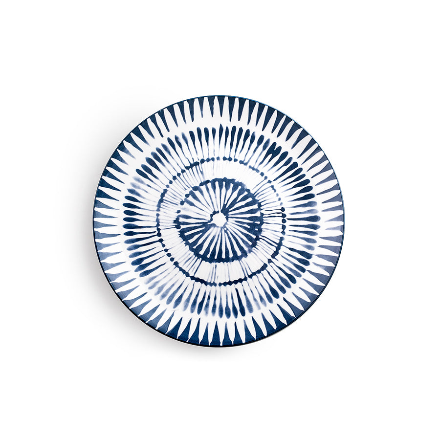 Ibili Zeeland Speise-Service – 12-teilig, Ø 26,8/20/19,2 cm, Porzellan, Blau/Weiss, spülmaschinenfest