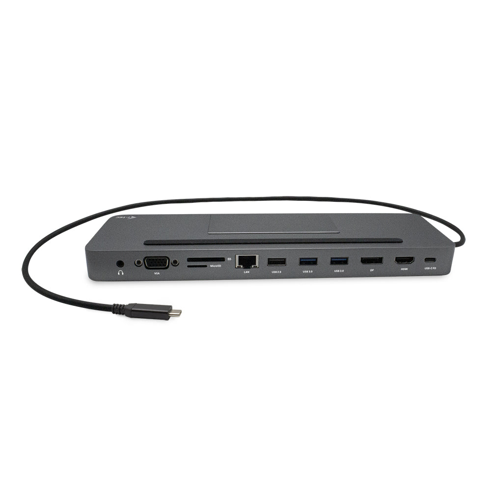 i-tec Dockingstation – USB-C, DP/HDMI/VGA, 4× USB-A, 1× USB-C, 85 W PD, GbE, für Windows/Mac/Linux