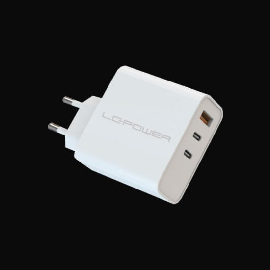 LC-Power LC-GAN-65 USB-Ladegerät 65 W – USB-C×2, USB-A×1 – PD 3,0, GaN