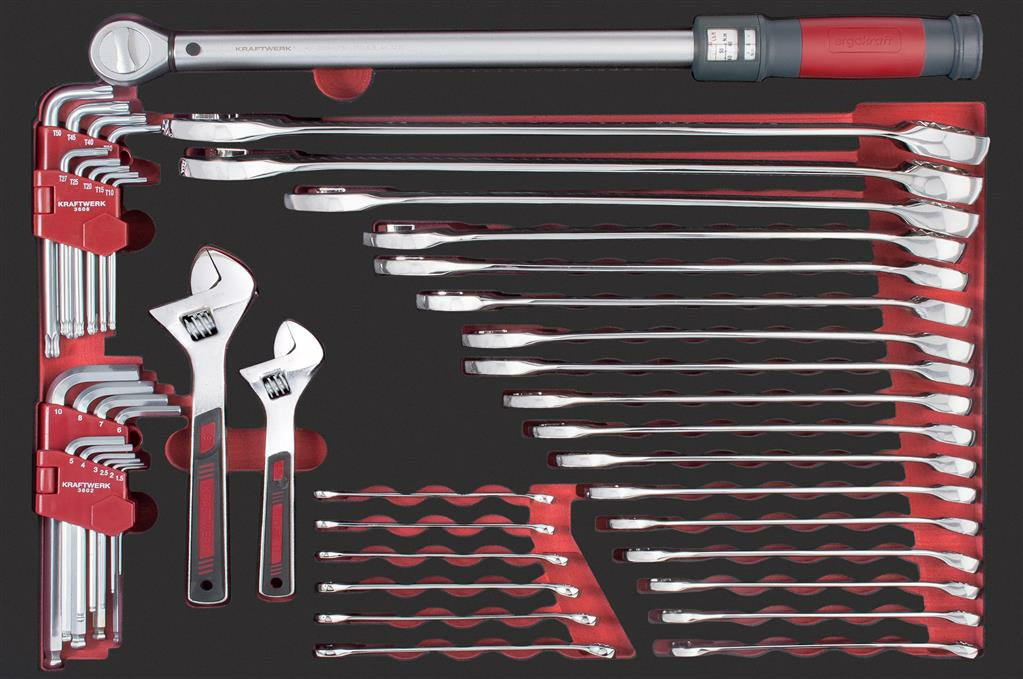 Kraftwerk – Pro Line – Ringschlüssel – Schlüsselweite 32 mm, Länge 600 mm – Mehrfarbig – 44er-Pack