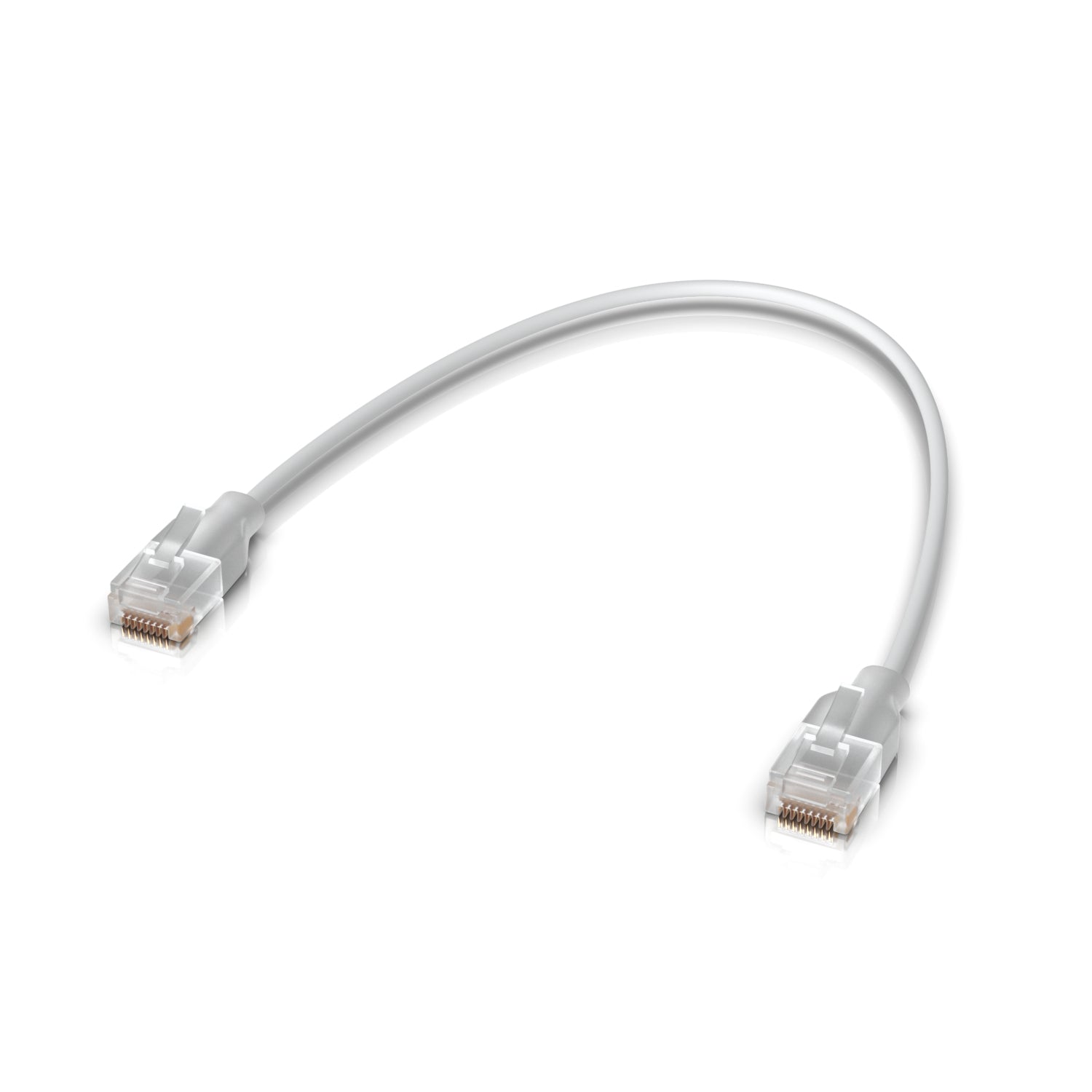 Ubiquiti UACC-CABLE-PATCH-EL-0.3M-W Patchkabel – Cat6, 2,5G, 0,3 m, Weiss, RJ-45