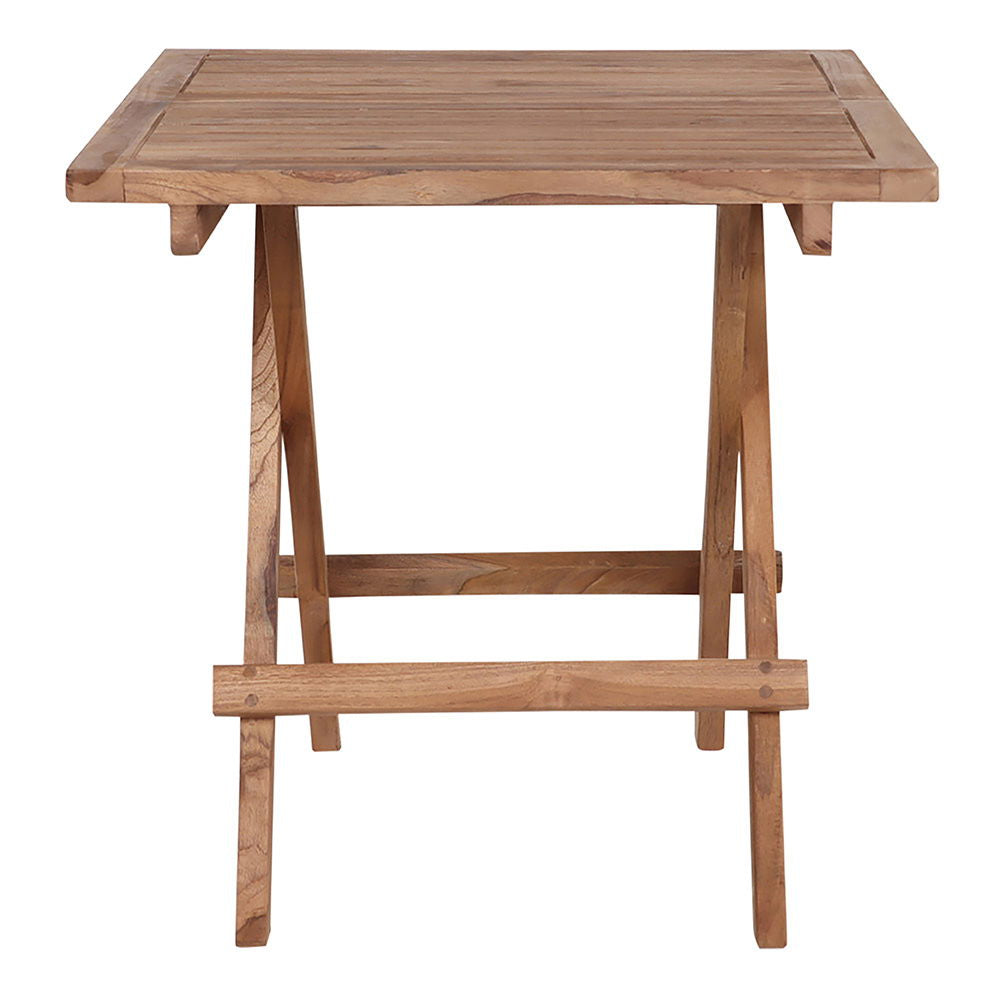 House Nordic Beistelltisch 7501001 – 50 × 50 × 50 cm, quadratisch – Teakholz – natur – faltbar