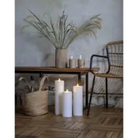 Star Trading Dekorative Aussenleuchte – 32,5 cm, 0,11 W, Warmweiss, IP44, Batteriebetrieb, Timer, Weiss