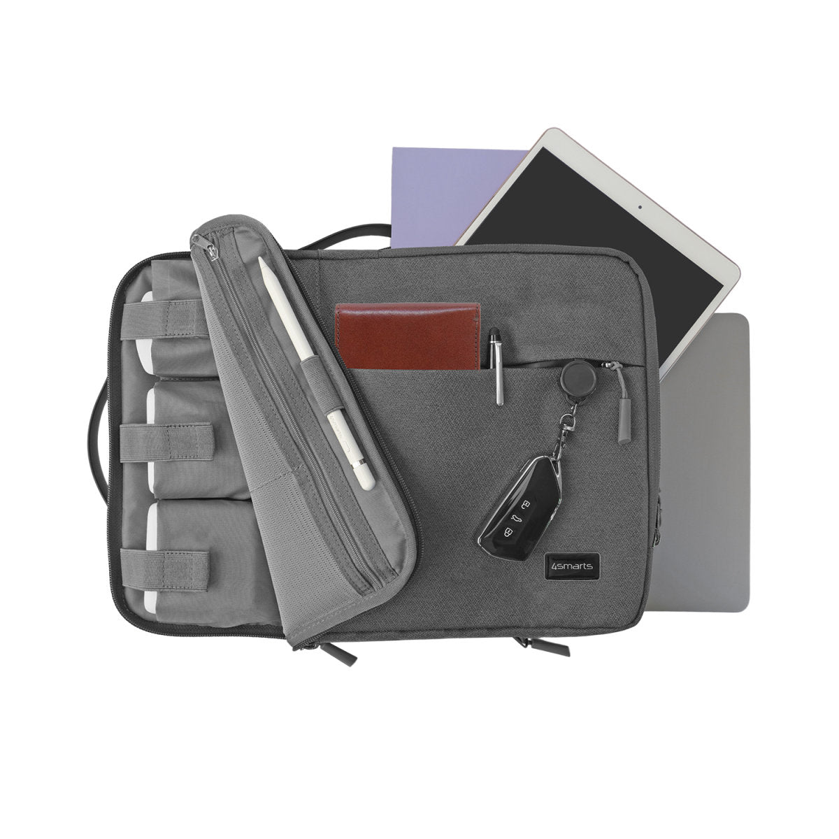 4smarts AirCushion Multi Notebook-Schutzhülle 15" – Grau