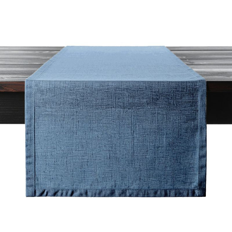 PROFLAX Tischläufer – 50×150 cm, Leinen, blau, OEKO-TEX
