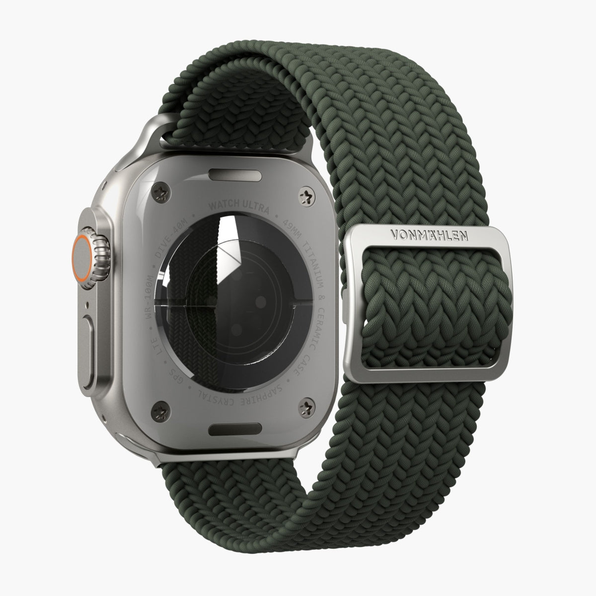Vonmählen Woven Loop – Olive, für Apple Watch 44–49 mm