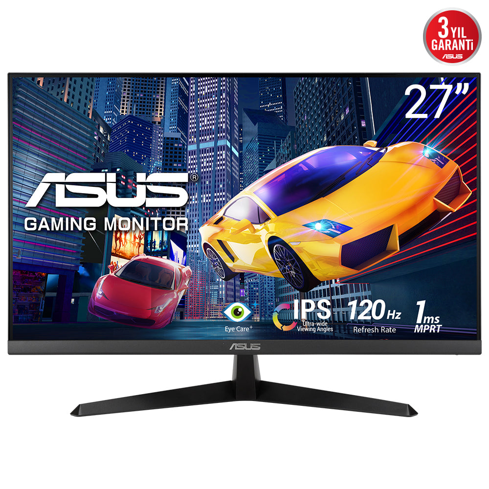 ASUS VY279HGR – Monitor, 27", IPS, 120 Hz, 250 cd/m², Adaptive-Sync, VESA 100 × 100, Schwarz
