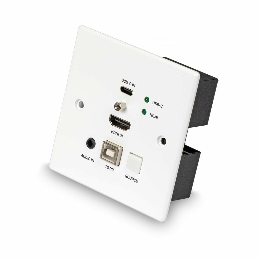 Lindy HDMI/USB-C KVM-Extender über HDBaseT, bis 150 m, UK WallPlate