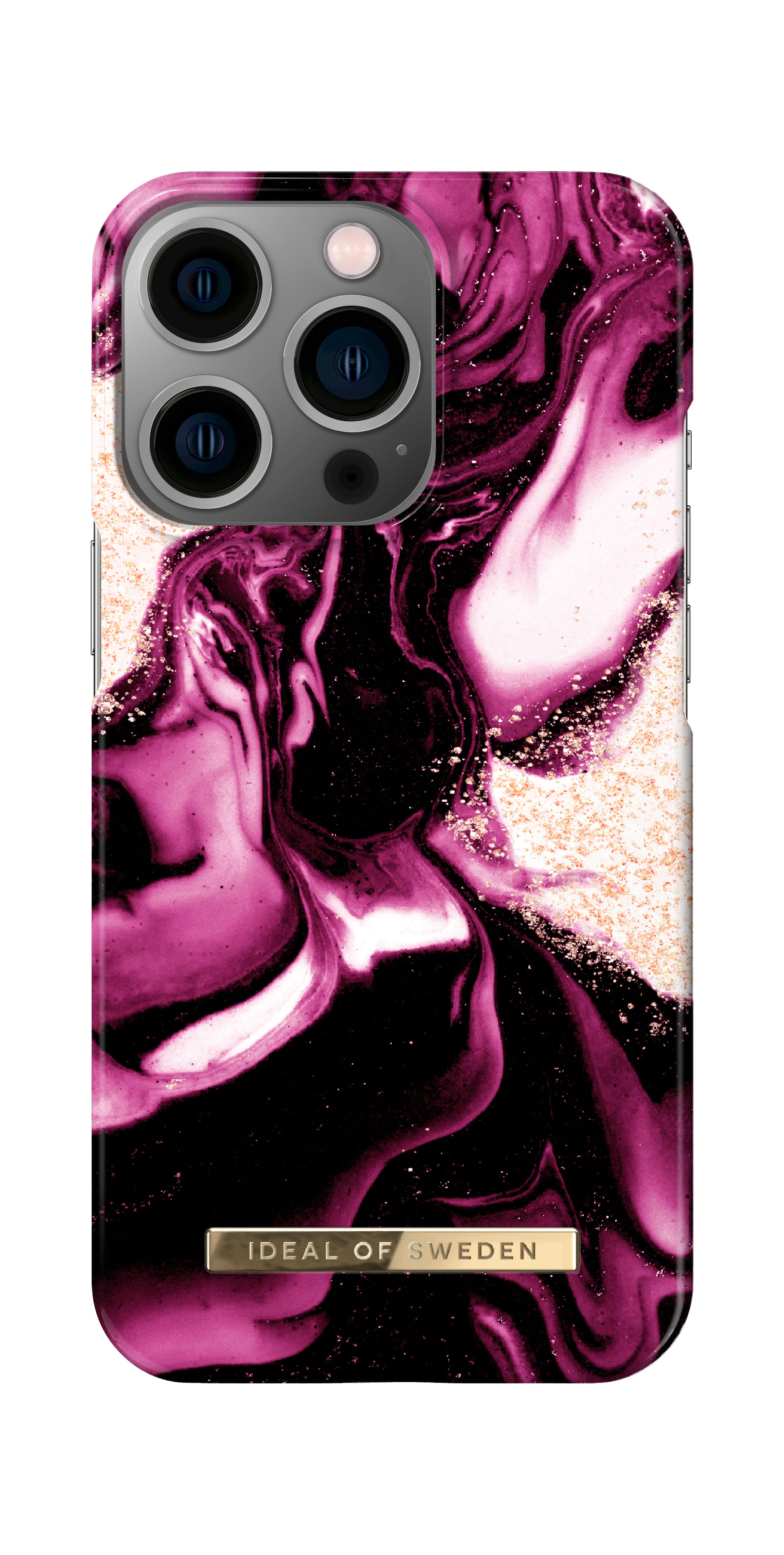 Ideal of Sweden – Backcover Designer – für Apple iPhone 13 Pro – Golden Ruby Marble