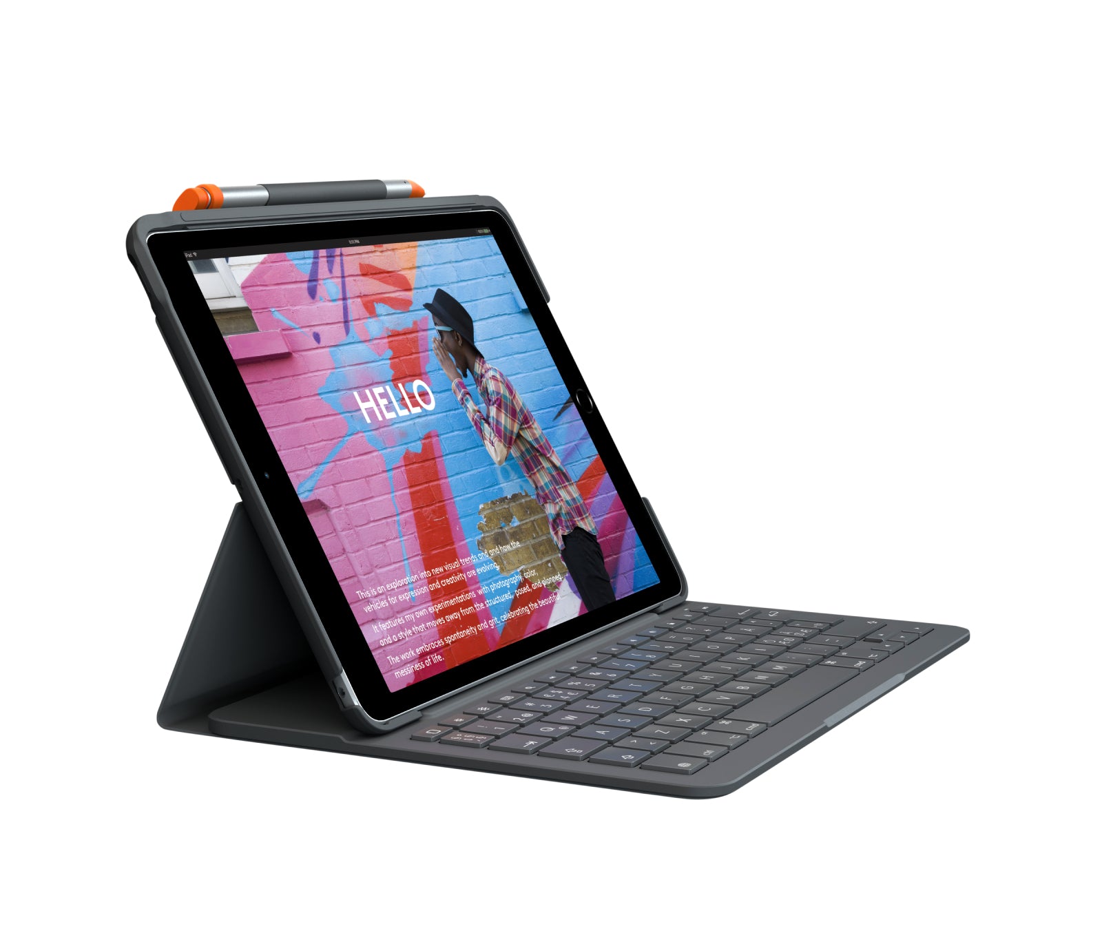 Logitech Slim Folio – Tastatur – für iPad (7. Generation)