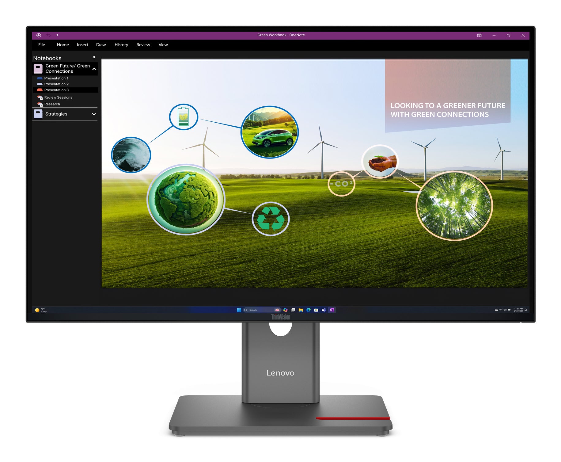 Lenovo ThinkVision P27Q-40 – Monitor, 27", 2560 × 1440 (WQHD), Schwarz