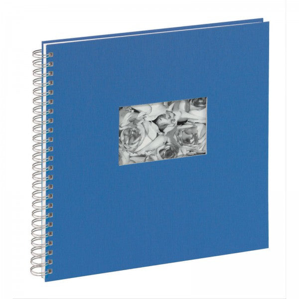 Pagna Fotobuch, Spiralbindung, 40 Seiten, 32 × 32,5 cm, Karton, Blau, Frontseite wechselbar