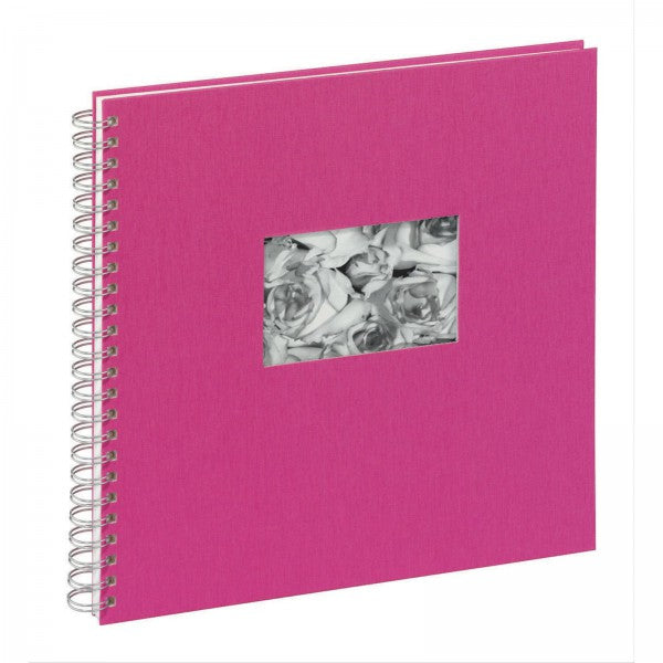 Pagna Fotobuch, Spiralbindung, 40 Seiten, 32 × 32,5 cm, Karton, Rosa, Frontseite wechselbar