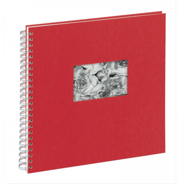 Pagna Fotobuch, Spiralbindung, 40 Seiten, 32 × 32,5 cm, Karton, Rot, Frontseite wechselbar