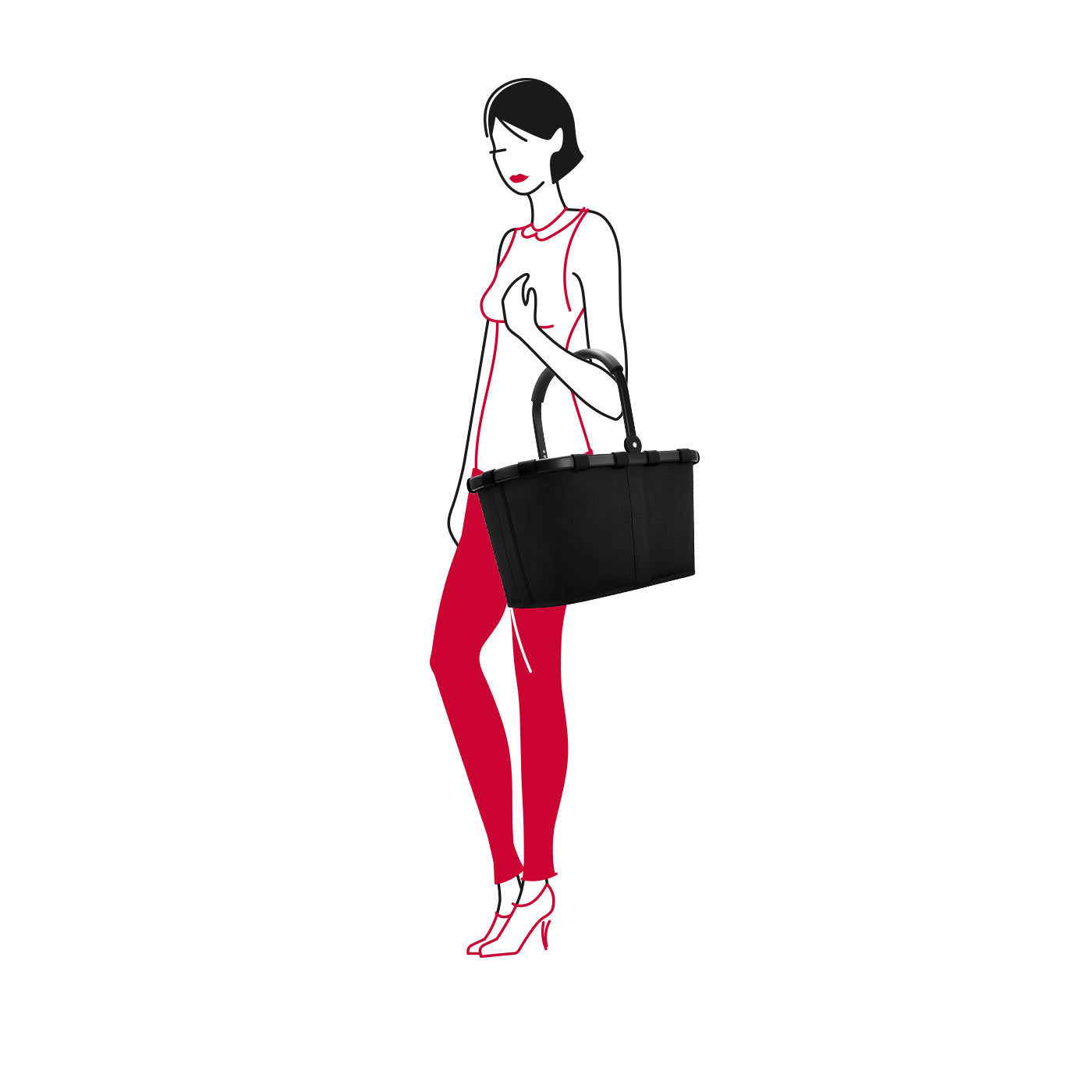 Reisenthel Stofftasche, Polyester, Schwarz, 480×290×280 mm