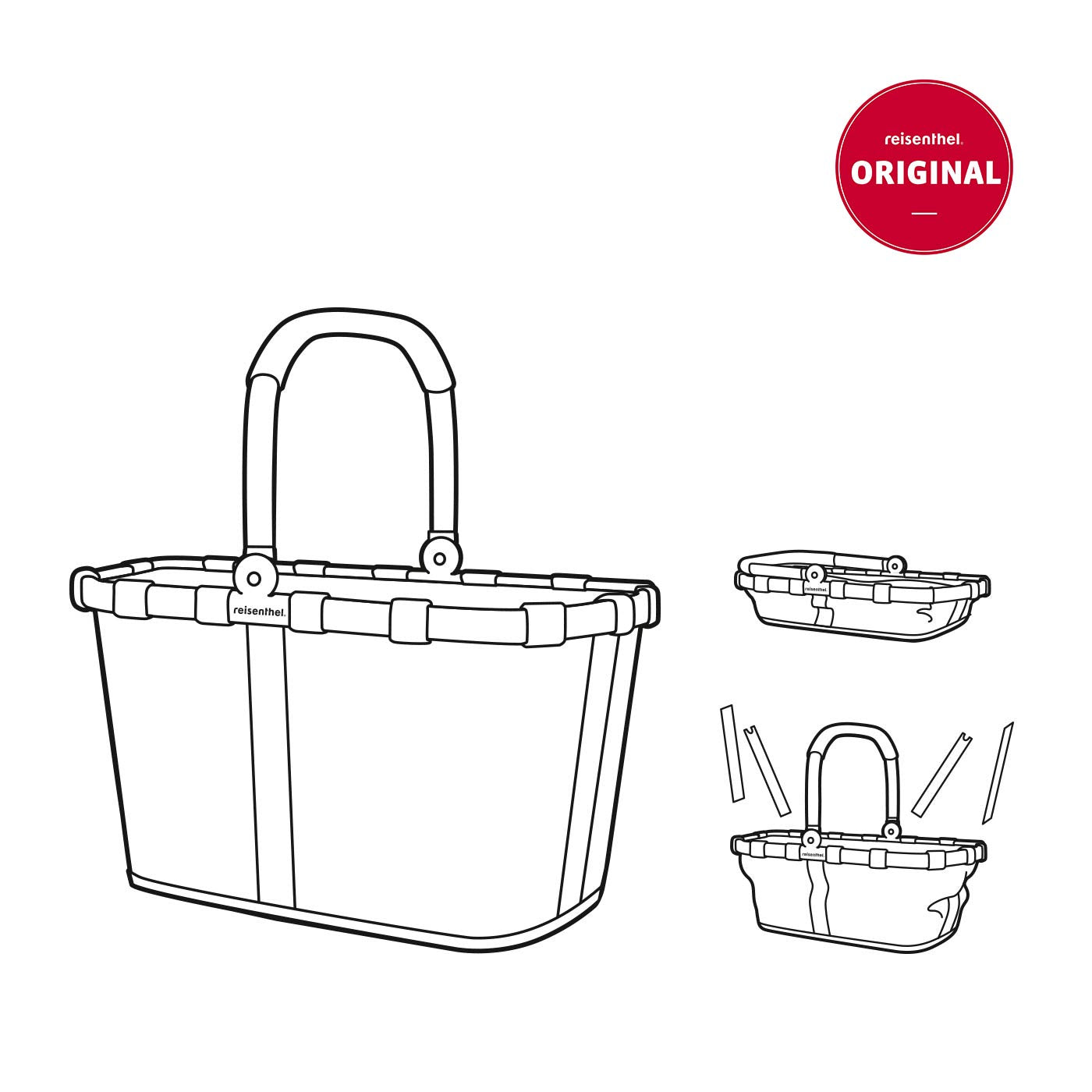 Reisenthel Einkaufstasche Carrybag – 22 l – 48 × 29 × 28 cm – Polyester – Punkte