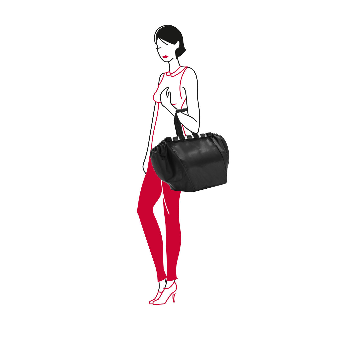Reisenthel Stofftasche, Polyester, Schwarz, 325×380×510 mm