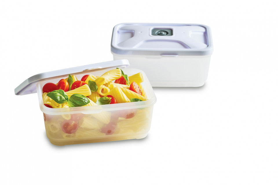 Solis Vakuumier-Box – 14 × 11,5 × 6,5 cm, 600 ml, 2 Stk., Polypropylen (PP), Transparent