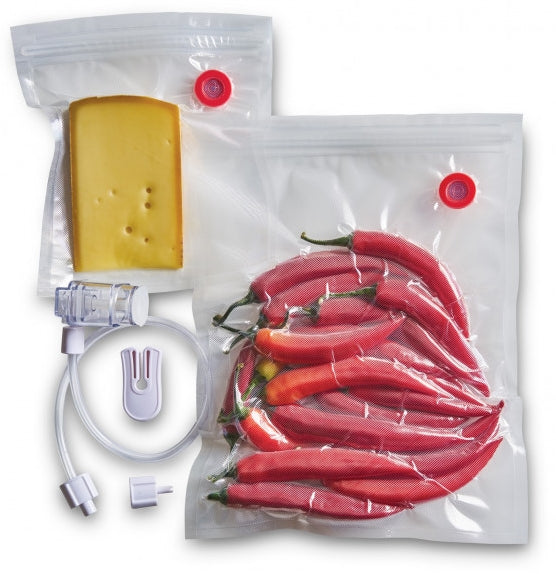 Solis Vakuumierbeutel Zip Starter Kit – 20 × 23 cm (3x), 26 × 35 cm (2x), 5 Beutel