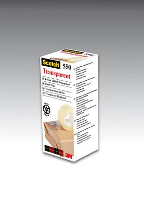 Scotch Klebeband – permanent, klar, Kunststoff, 12 mm × 33 m, Kern Ø 25 mm