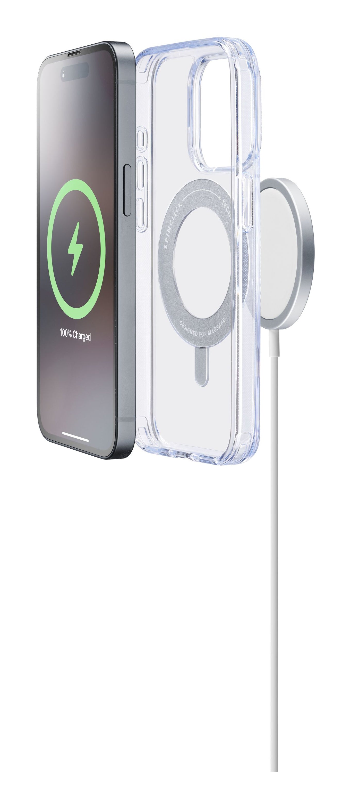 Cellularline Backcover – für Apple iPhone 16 Pro – transparent, MagSafe-kompatibel