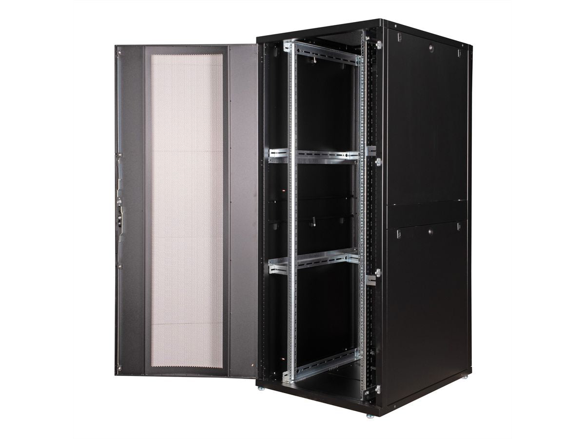 ROLINE Pro – 19" Netzwerkschrank 42U, IP20, abschliessbar, 800 × 1000 × 1970 mm, schwarz, Stahl