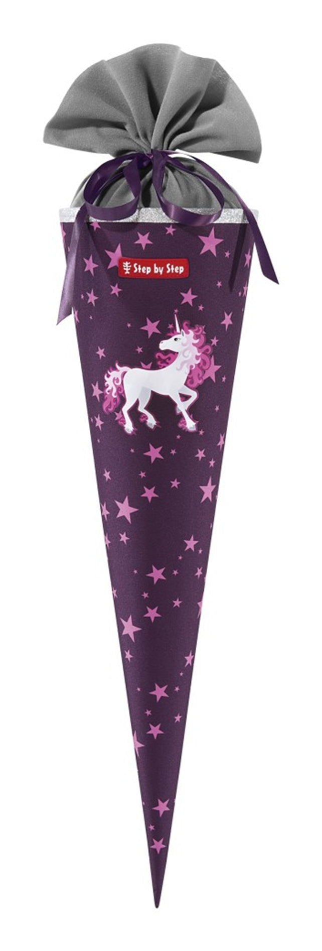 Step by Step Schultüte 70 cm × Ø 18 cm, 5 l – Motiv Einhorn Nuala – Serie 2IN1 – rPET