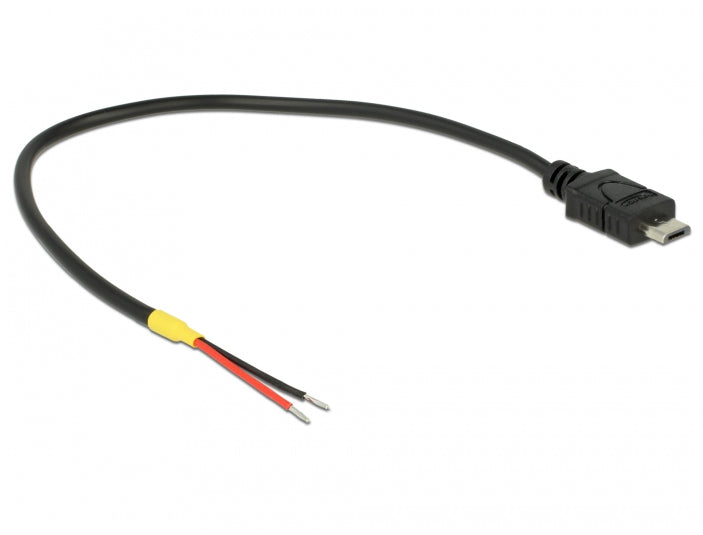 DeLOCK Stromkabel – Micro-USB B–offen, 0,2 m, 2-polig, schwarz
