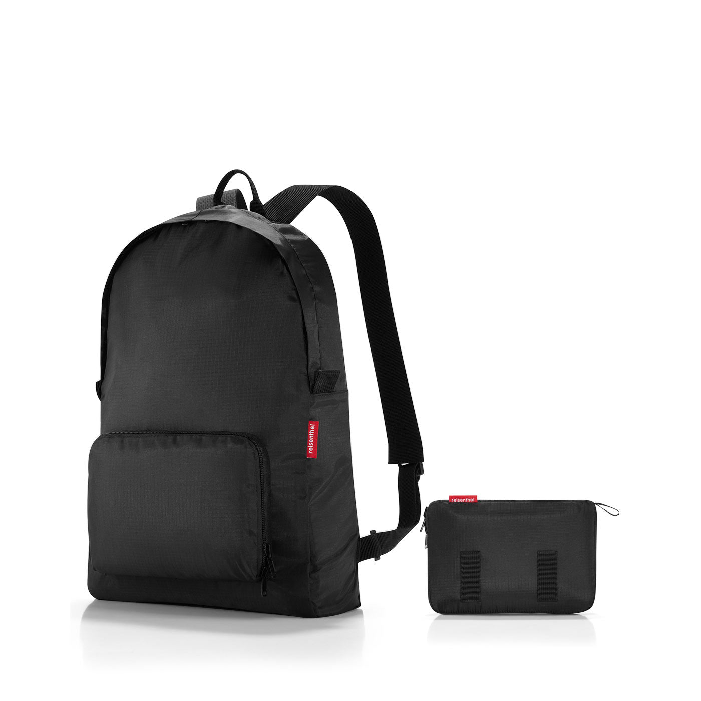 Reisenthel City-Rucksack mini maxi – 14 l, wasserabweisend, Polyester – schwarz, 300 × 450 × 110 mm