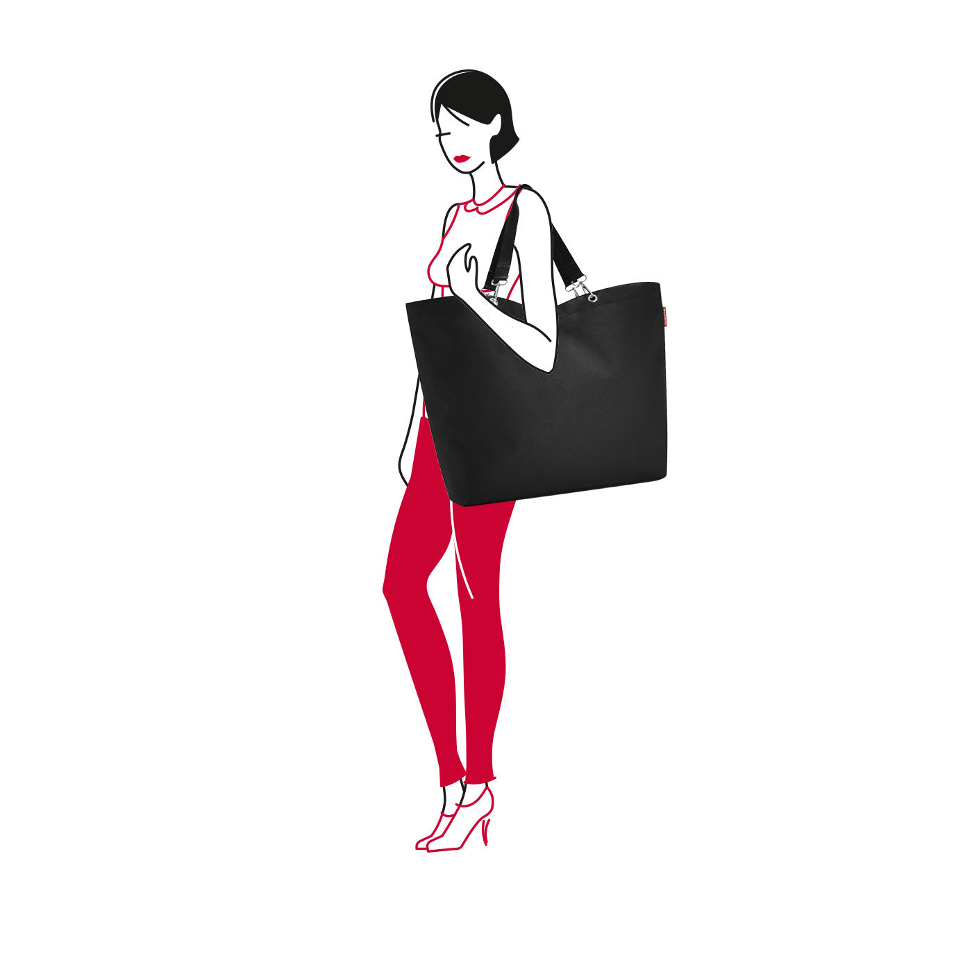 Reisenthel Stofftasche, Polyester, Schwarz, 680×455×200 mm