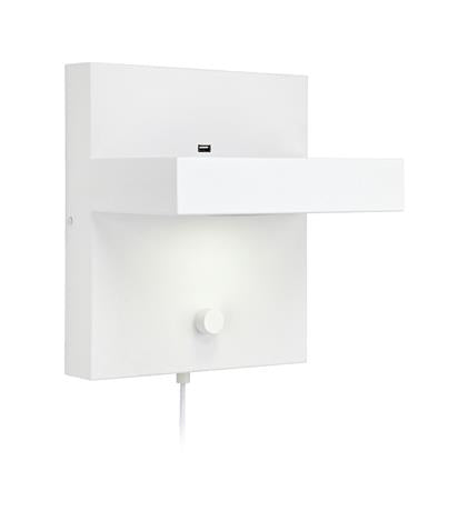 Markslöjd LED-Wandleuchte Kubik – 3000 K, 525 lm, 5 W, dimmbar, weiss, Ein/Aus-Schalter