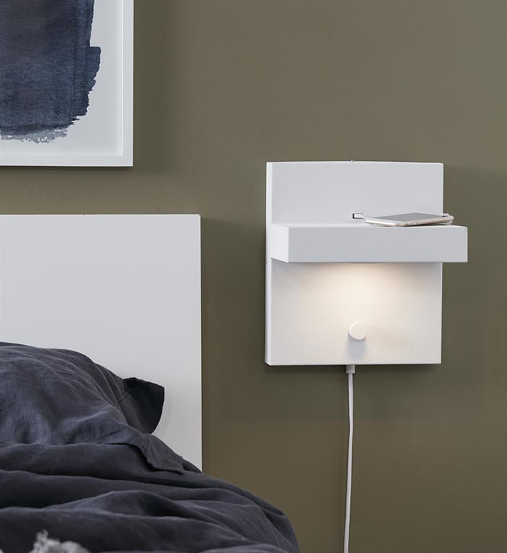 Markslöjd LED-Wandleuchte Kubik – 3000 K, 525 lm, 5 W, dimmbar, weiss, Ein/Aus-Schalter