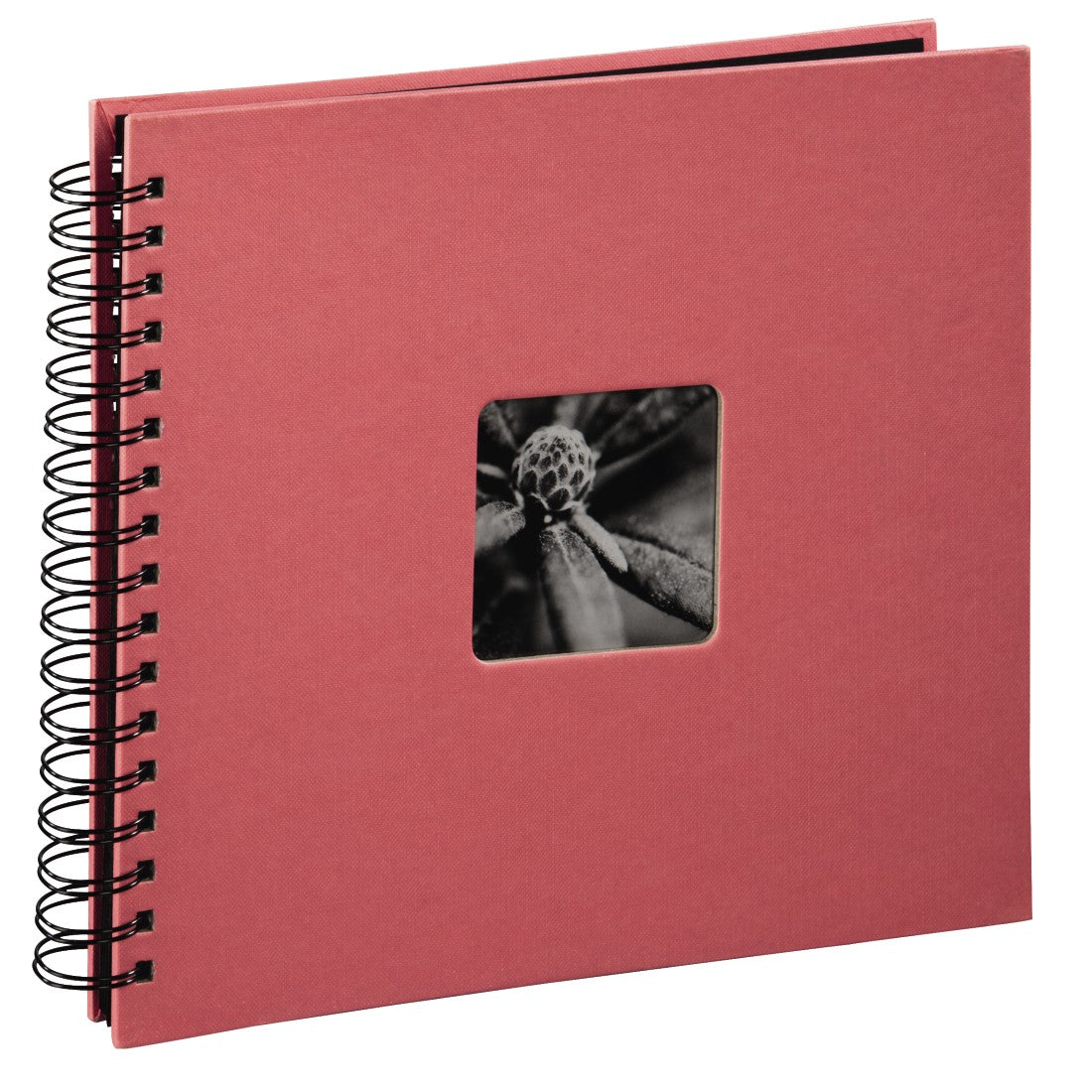 Hama Fotoalbum – für 280 × 240 mm, Flamingo, mit Spiralbindung, mit Pergaminzwischenblättern, Papier