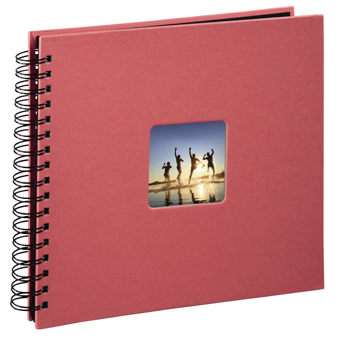Hama Fotoalbum – für 280 × 240 mm, Flamingo, mit Spiralbindung, mit Pergaminzwischenblättern, Papier