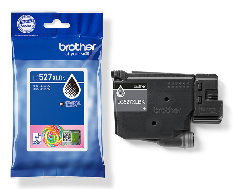 Brother LC527XL Schwarz Tintenpatrone (Original) – 3'000 Seiten – für Brother MFC-J4350DW/MFC-J4550DW