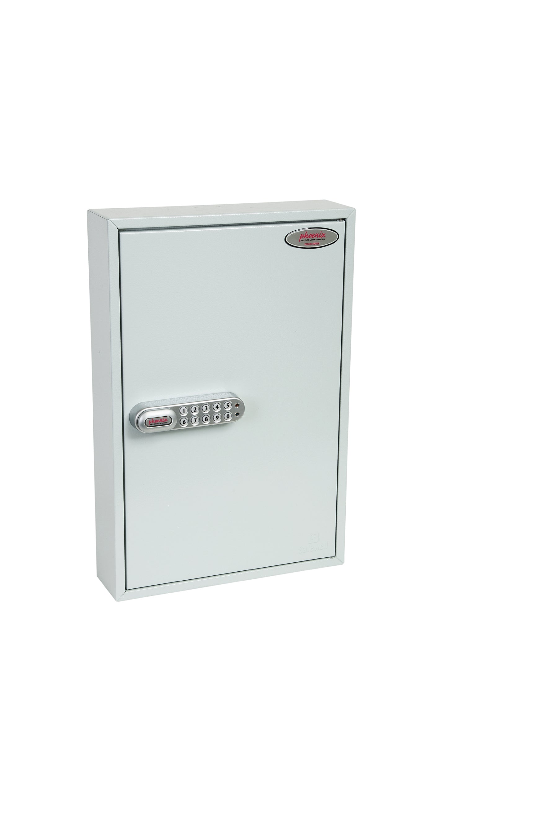 Phoenix Safe Co. KC0602E – Schlüsselschrank, für 64 Schlüssel, Elektronikschloss, Grau, 300 × 80 × 450 mm