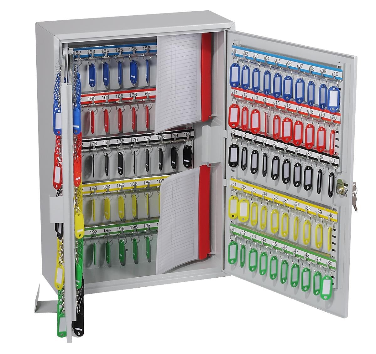 Phoenix Safe Co. KC0604E – Schlüsselschrank für 200 Schlüssel, Elektronikschloss, Grau, 380 × 140 × 550 mm