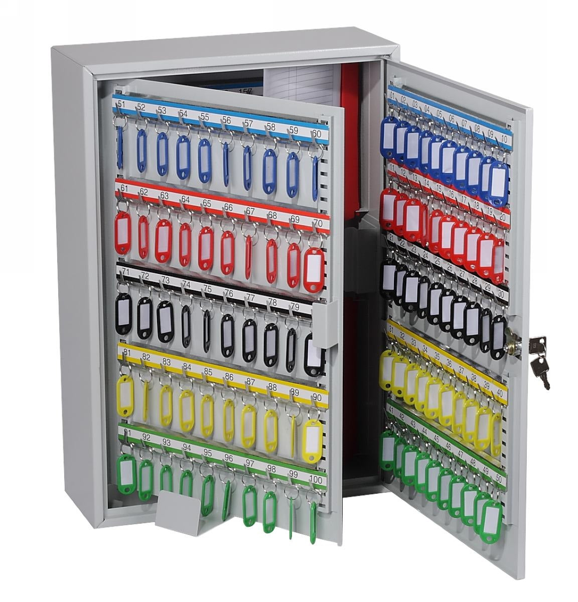 Phoenix Safe Co. Phoenix KC0605E – Schlüsselschrank für 300 Schlüssel, Elektronikschloss, Grau, 380 × 205 × 550 mm