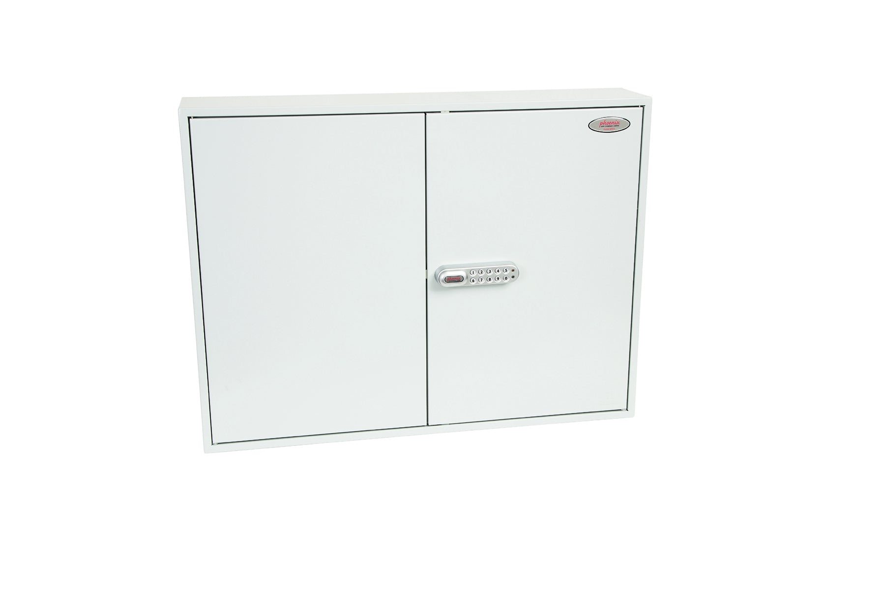 Phoenix Safe Co. KC0606E – Schlüsselschrank für 400 Schlüssel, Elektronikschloss, Grau, 730 × 140 × 550 mm