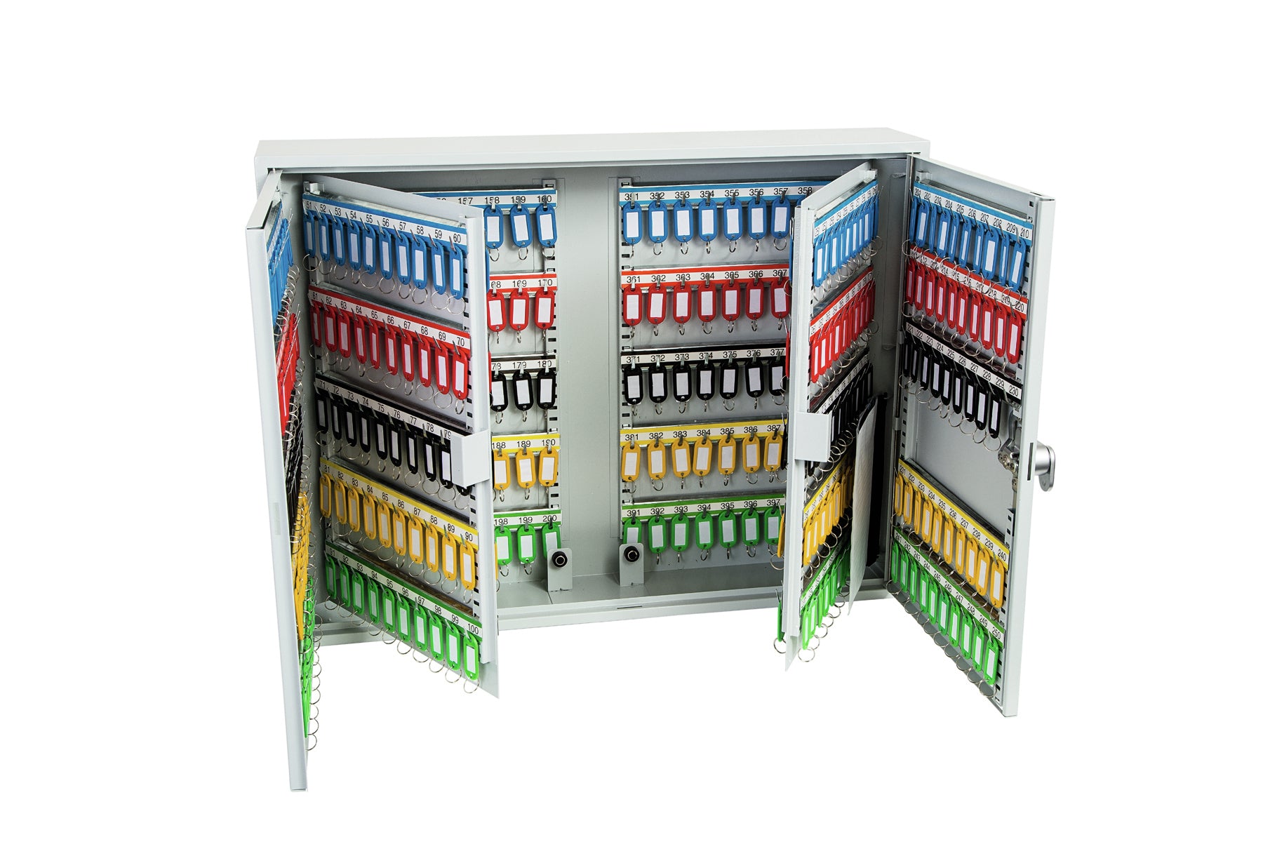Phoenix Safe Co. KC0606E – Schlüsselschrank für 400 Schlüssel, Elektronikschloss, Grau, 730 × 140 × 550 mm