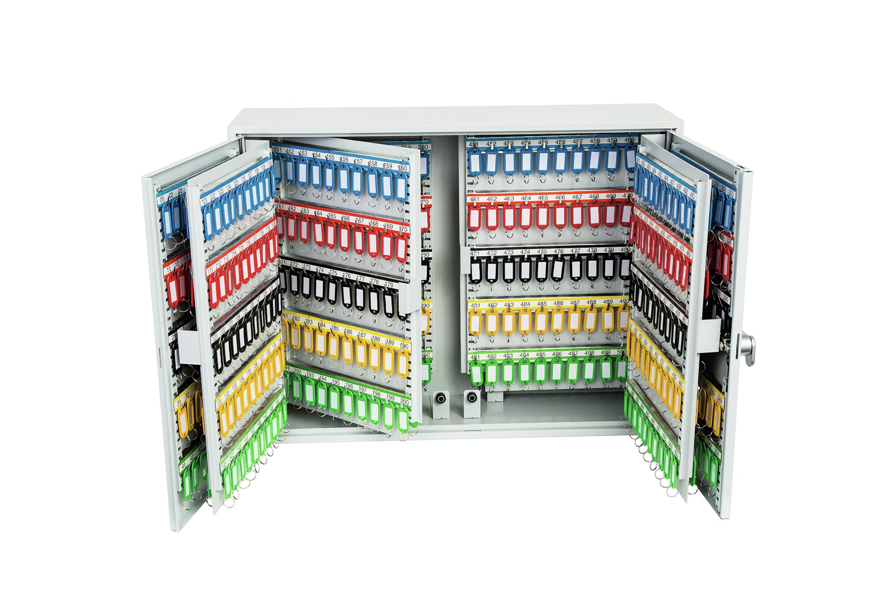 Phoenix Safe Co. Phoenix KC0607E – Schlüsselschrank, für 600 Schlüssel, Elektronikschloss, Grau, 730 × 205 × 550 mm