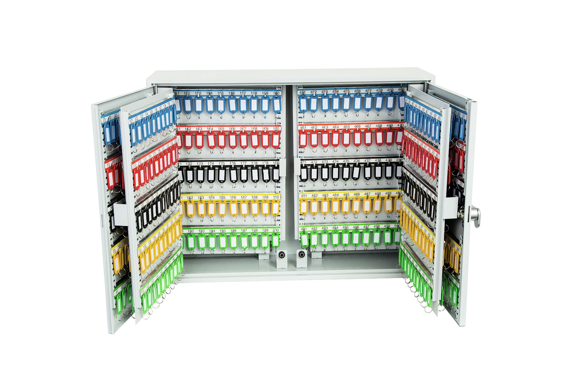 Phoenix Safe Co. Phoenix KC0607E – Schlüsselschrank, für 600 Schlüssel, Elektronikschloss, Grau, 730 × 205 × 550 mm