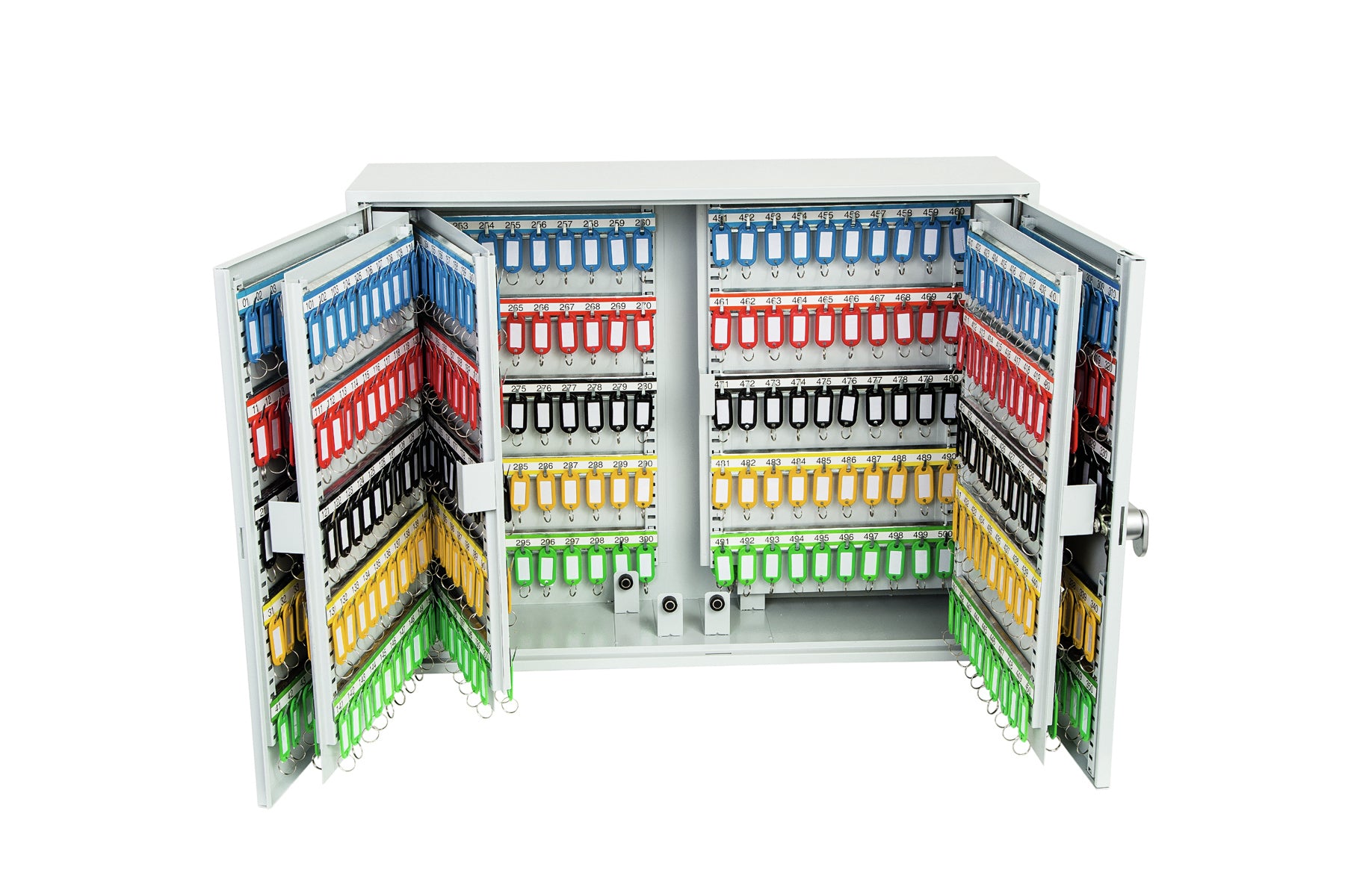 Phoenix Safe Co. Phoenix KC0607E – Schlüsselschrank, für 600 Schlüssel, Elektronikschloss, Grau, 730 × 205 × 550 mm