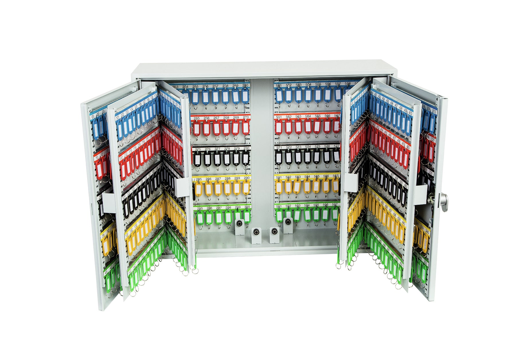 Phoenix Safe Co. Phoenix KC0607E – Schlüsselschrank, für 600 Schlüssel, Elektronikschloss, Grau, 730 × 205 × 550 mm