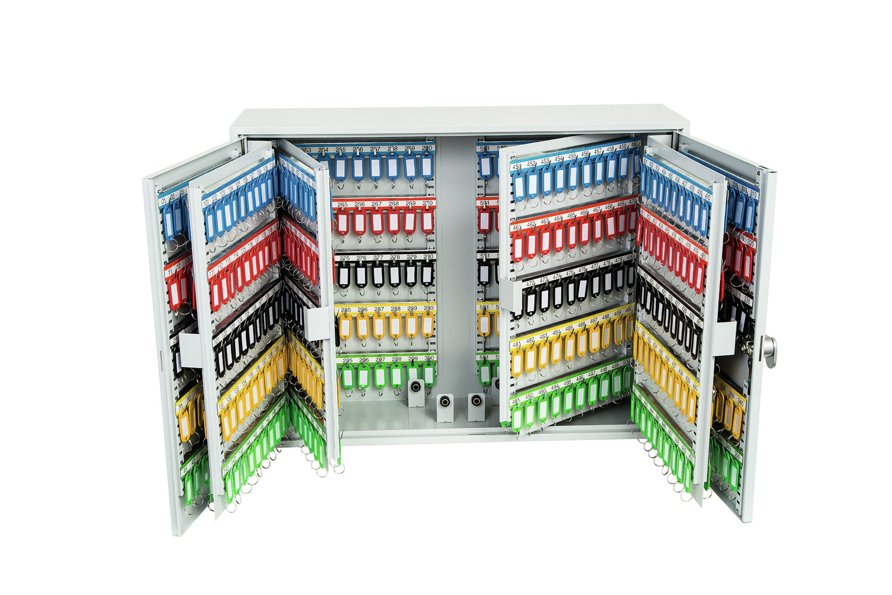 Phoenix Safe Co. Phoenix KC0607E – Schlüsselschrank, für 600 Schlüssel, Elektronikschloss, Grau, 730 × 205 × 550 mm