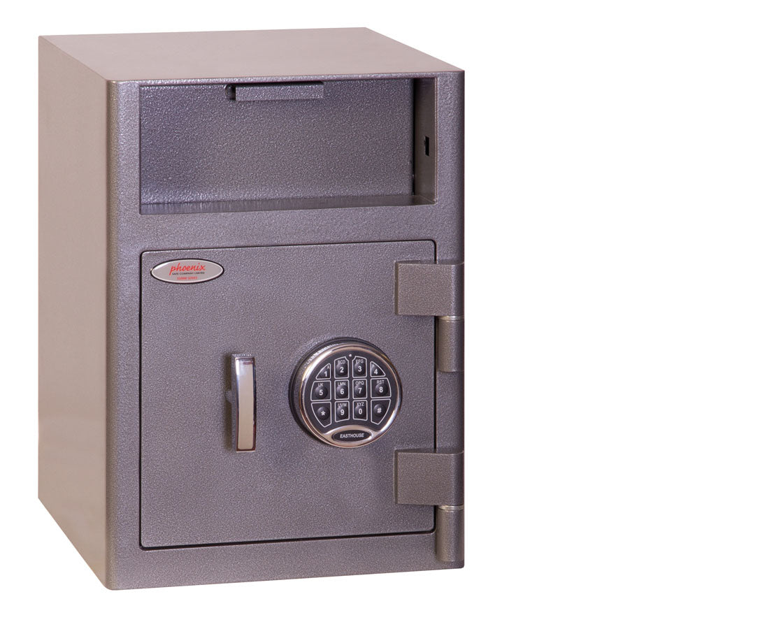 Phoenix Safe Co. Phoenix Einwurf-Tresor SS0996E – Elektronikschloss – 47 l – Feuerfest – Bodenmontage – Signalweiss