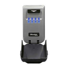 Master Lock Schlüsselsafe 5425EURD – Elektronikschloss – 72 × 52 × 126 mm – Wassergeschützt – Wandmontage – Grau
