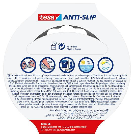 tesa Anti-Rutschband – 25 mm × 5 m, fluoreszierend